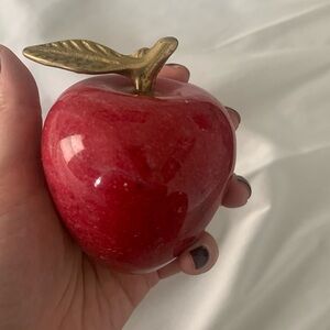 Vintage alabaster apple.